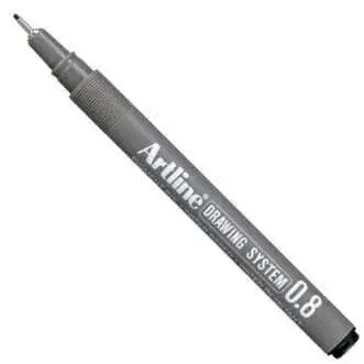 Artline Drawing System Teknik Çizim Kalemi Siyah 0.8 Uç - 1