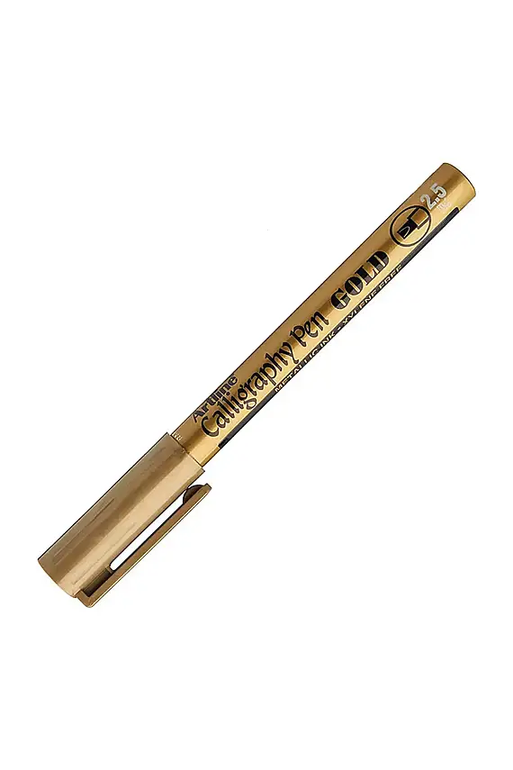 Artline Metalik Kaligrafi Kalemi 2.5 mm Altın - 1