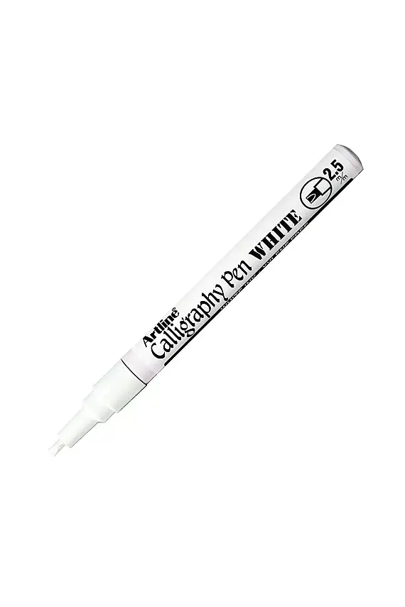 Artline Metalik Kaligrafi Kalemi 2.5 mm Beyaz - 1