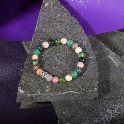 Aslan Burcu Bileklik Bronzit, Güneş Taşı, Kan Taşı, Labradorit, Rodonit, Sitrin - 5