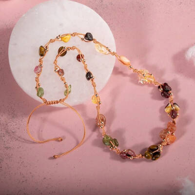 Aslan Burcu Kolye Bordo Granat Lal, Güneş Taşı, Jasper, Kaplan Gözü, Kehribar, Renkli Turmalin, Sitrin - Osmanlı Doğaltaş