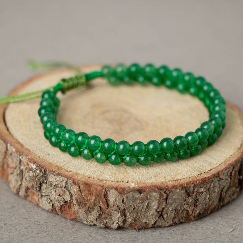 Aventurin 4mm Çift Sıra Doğal Taş Bileklik - 1