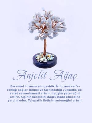 Aventurin Doğal Taş Ağaç- Akik Taşı Zemin Üzerine - 2