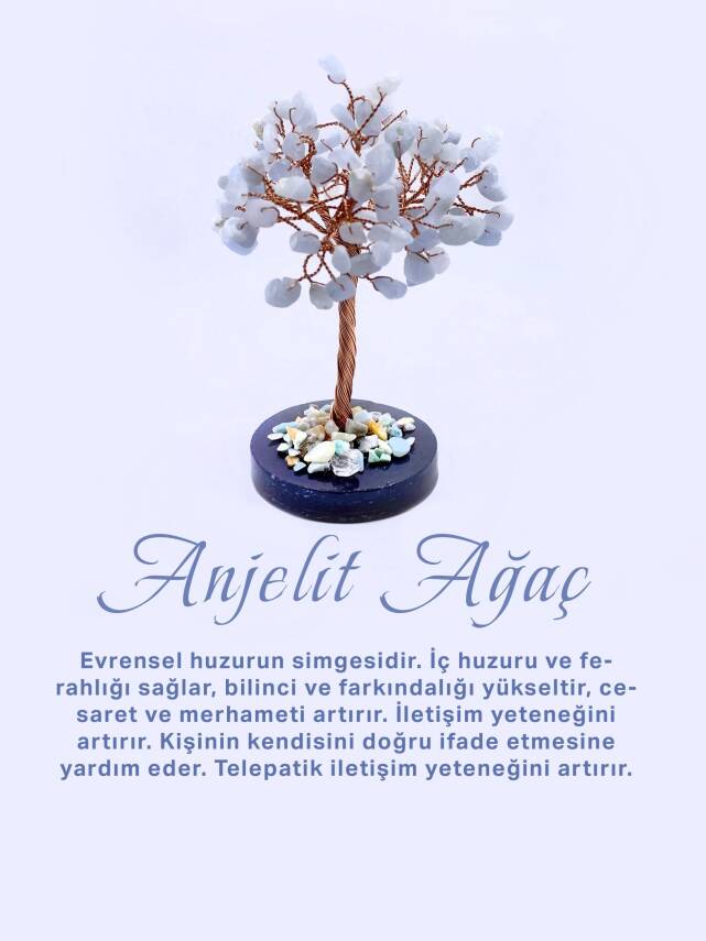 Aventurin Doğal Taş Ağaç- Akik Taşı Zemin Üzerine - 2