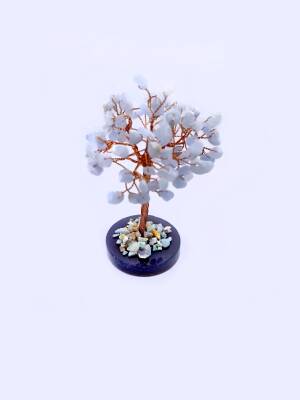 Aventurin Doğal Taş Ağaç- Akik Taşı Zemin Üzerine - 5