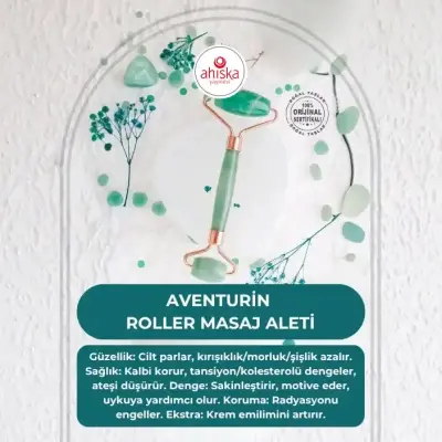 Aventurin Taşı Roller Masaj Aleti - Doğal Taş (1)
