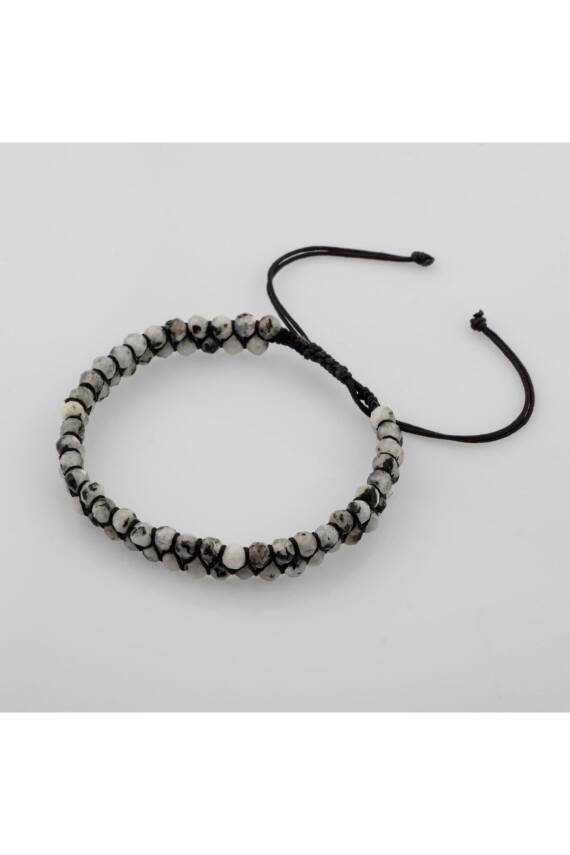 Ay Taşı 3-4mm Çift Sıra Doğal Taş Bileklik - 2