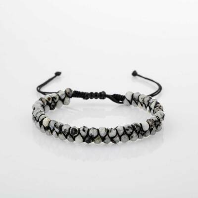 Ay Taşı 3-4mm Çift Sıra Doğal Taş Bileklik - 5
