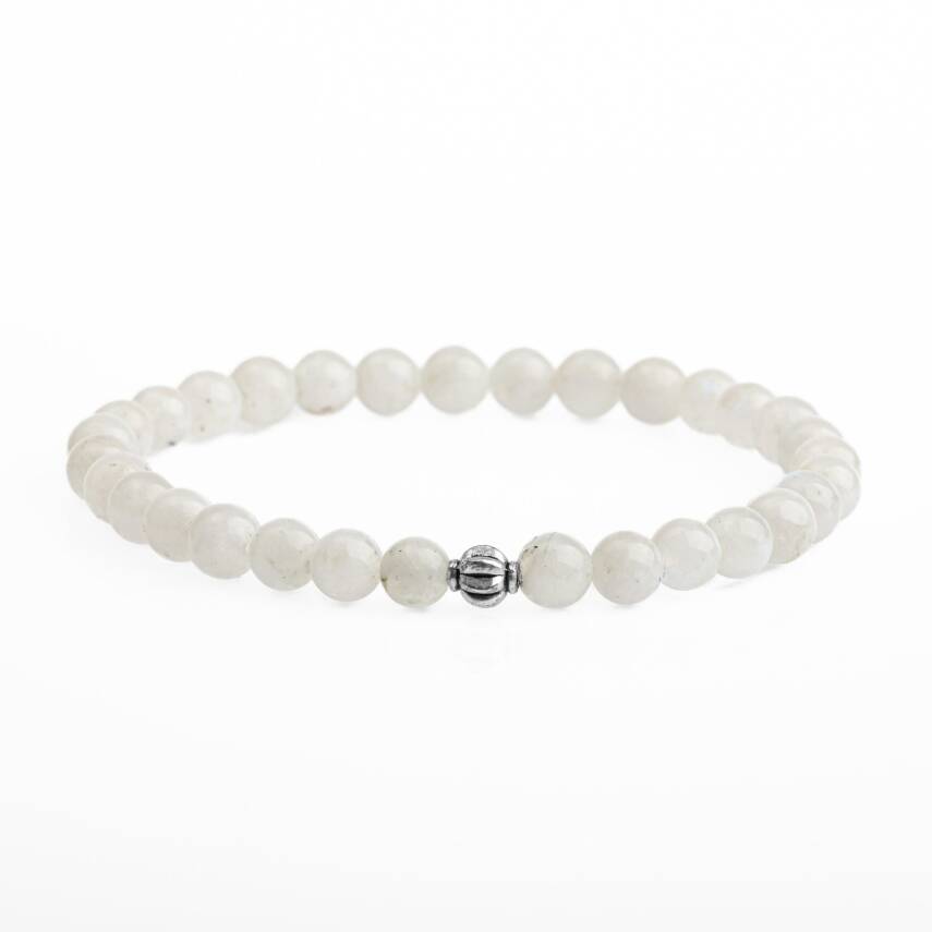 Ay Taşı 6mm Doğal Taş Bileklik - 1