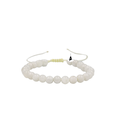 Ay Taşı 6mm Merdiven Kapama Doğal Taş Bileklik - 2