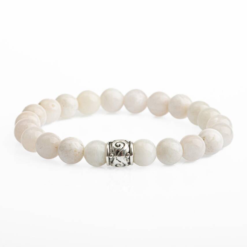 Ay Taşı 8mm Doğal Taş Bileklik - 1