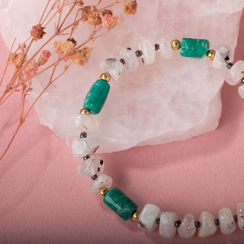 Ay Taşı-Amazonit Doğal Taş Bileklik - 3