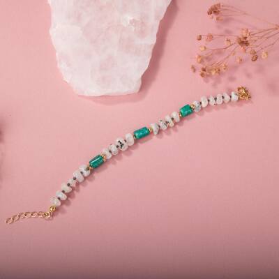 Ay Taşı-Amazonit Doğal Taş Bileklik - 5