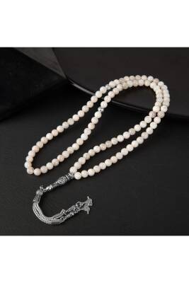 Ay Taşı Doğal Taş Tesbih 99luk - 6mm - 2