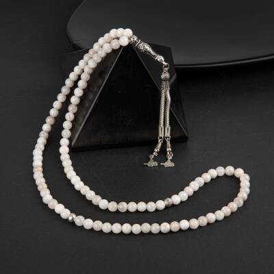 Ay Taşı Doğal Taş Tesbih 99luk - 6mm - Osmanlı Doğaltaş