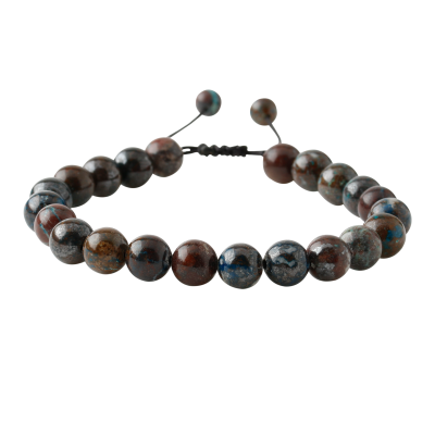 Azurit 6mm Merdiven Kapama Doğal Taş Bileklik - Osmanlı Doğaltaş