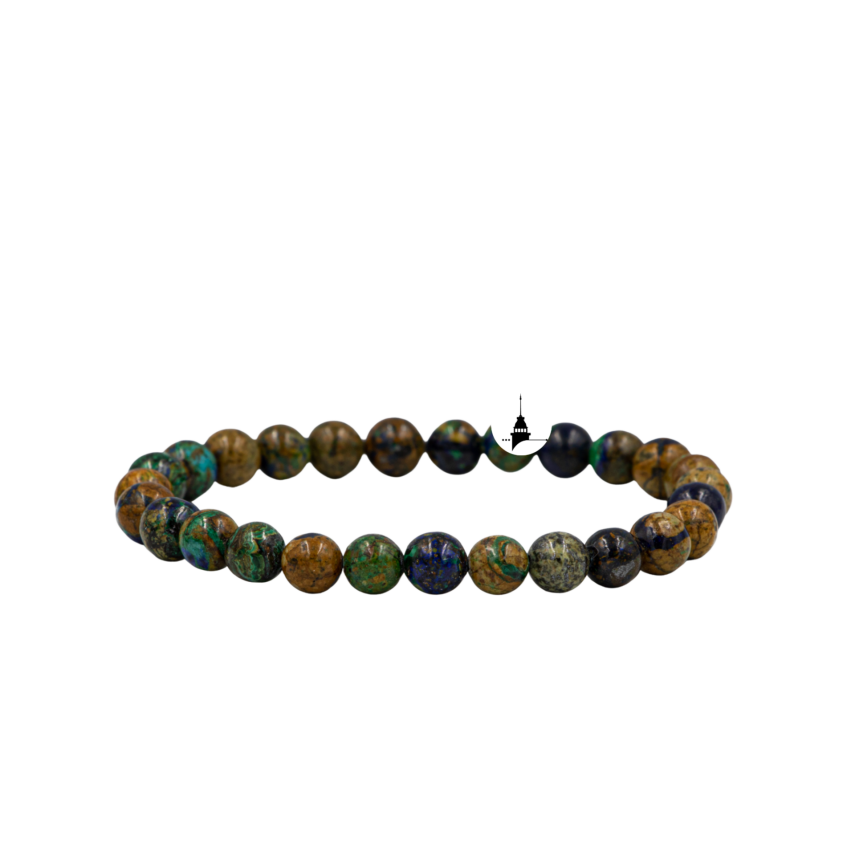 Azurit Malakit 6mm Doğal Taş Bileklik - 2