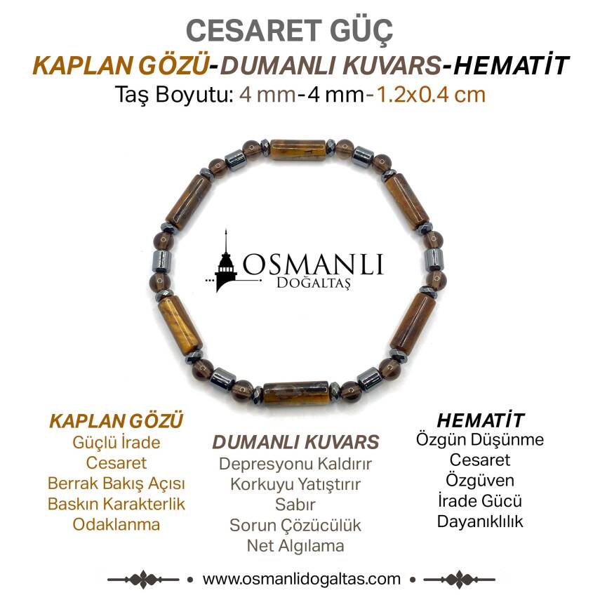 Balık Burcu Zaza Tesbih Doğal Taş Ametist, Kan Taşı, Kaplan Gözü, Labradorit, Necef - 2