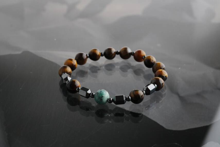 Baltazar, Kaplan Gözü, İspanyol Varisit Doğal Taş Bileklik - 5