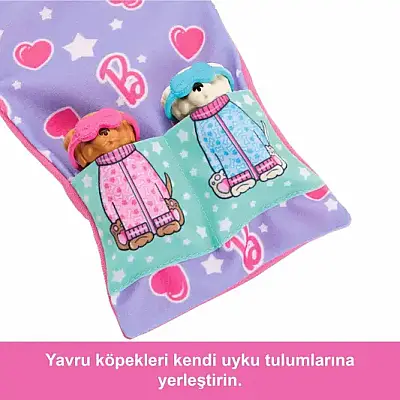 Barbie Barbie Ve Köpekçikleri Pijama Partisi Oyun Seti - Barbie (1)