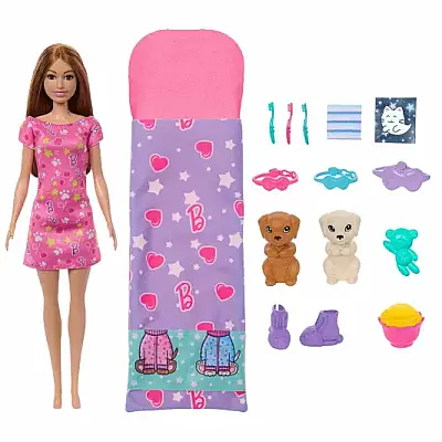 Barbie Barbie Ve Köpekçikleri Pijama Partisi Oyun Seti - 7