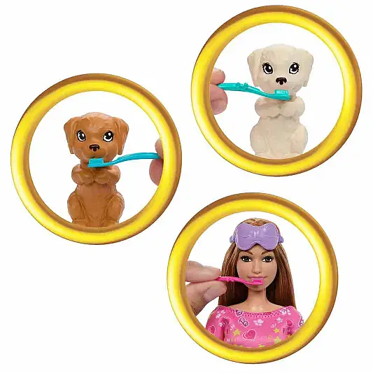 Barbie Barbie Ve Köpekçikleri Pijama Partisi Oyun Seti - 10