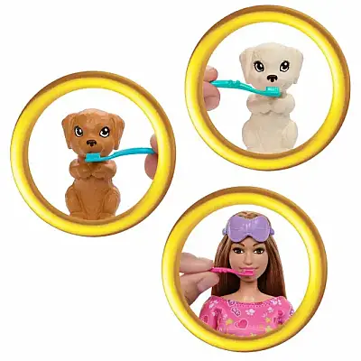 Barbie Barbie Ve Köpekçikleri Pijama Partisi Oyun Seti - 12