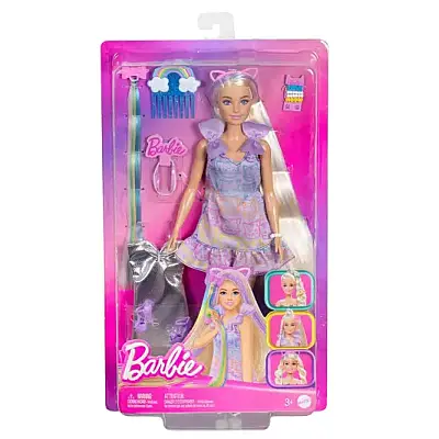Barbie Upuzun Muhteşem Saçlı Bebekler Saç Tasarım Oyun Seti - 3