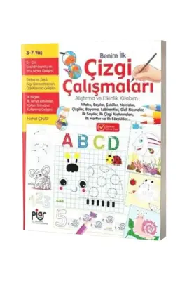 Benim İlk Çizgi Çalışmaları Alıştırma ve Etkinlik Kitabım - Piar Kids (1)