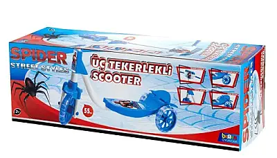Beren Toys 3 Tekerlekli Frenli Spiderman Çocuk Scooter - 3