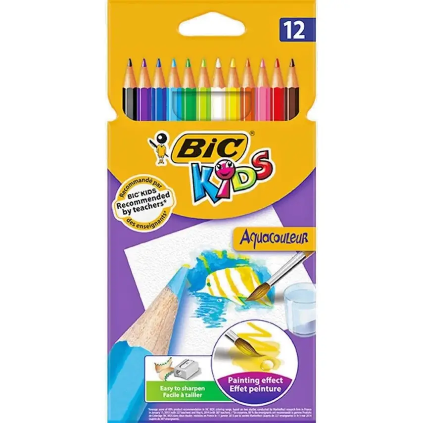 Bic Aquacouleur Kuru Sulu Boya 12 Renk 8575613/8575615 - 1