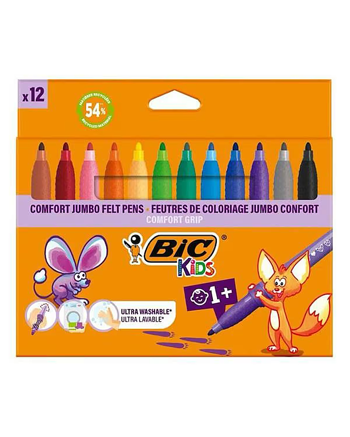 Bic Comfort Jumbo Keçeli Kalem 12 Renk - 1