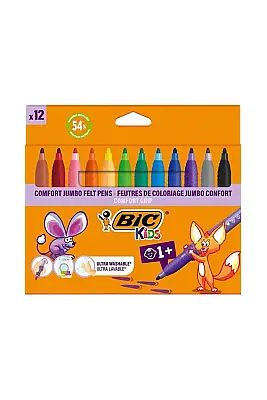 Bic Comfort Jumbo Keçeli Kalem 12 Renk - Bic (1)