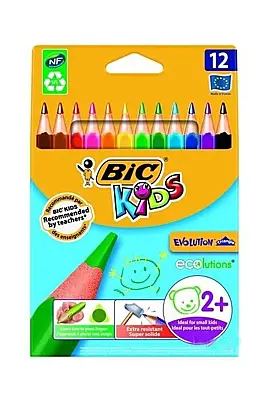 Bic Evolution Üçgen Jumbo Kuruboya 12 Li - 1