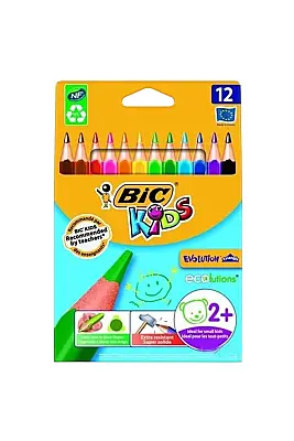 Bic Evolution Üçgen Jumbo Kuruboya 12 Li - Bic (1)