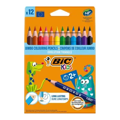Bic Evolution Üçgen Jumbo Kuruboya 12Li 8297356 - 1