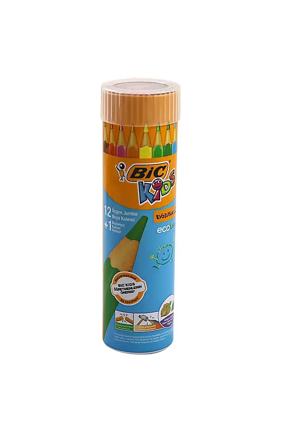 Bic Evolution Üçgen Tüp Jumbo Boya Kalemi 12 Li - 1