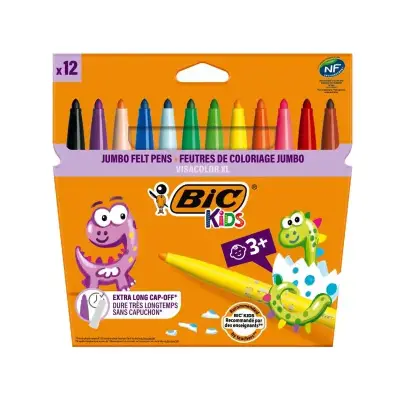 Bic Visa Jumbo Keçeli Boya Kalemi 12 Renk 8922233 - 1