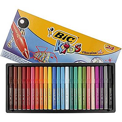 Bic Visa Yıkanabilir Jumbo Keçeli Kalem 24 Lü - Bic