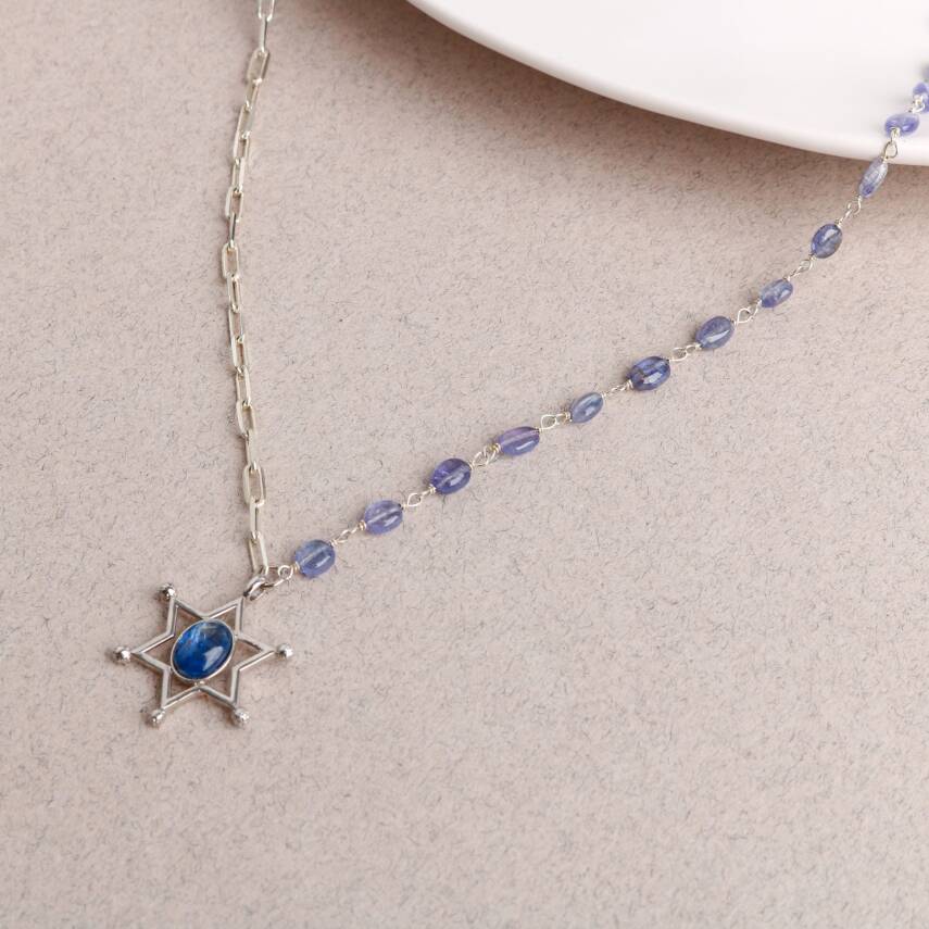 Boğa Burcu Bileklik Güneş Taşı, Krizokol, Obsidyen, Rodonit, Sedef, Yeşil Aventurin, Yeşim - 1