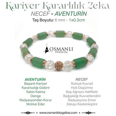 Boğa Burcu Doğal Taş Natürel Makrome Kolye Bileklik Seti Apatit Aventurin Kiyanit Kalsedon Krizopras Pembe Kuvars Turmalin - 4