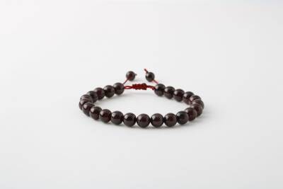 Bordo Granat Lal 8mm Merdiven Kapama Doğal Taş Bileklik - 2
