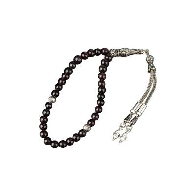 Bordo Granat Lal Doğal Taş Tesbih 33lük - 6mm - Doğal Taş (1)