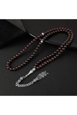 Bordo Granat Lal Doğal Taş Tesbih 99luk - 6mm - 3
