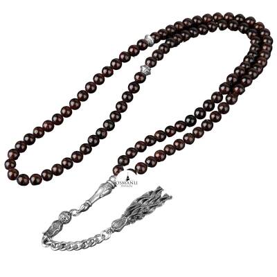Bordo Granat Lal Doğal Taş Tesbih 99luk - 6mm - Doğal Taş (1)