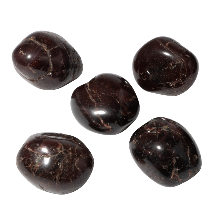 Bordo Granat Lal Doğal Taş Tımbıl El Taşı - 4