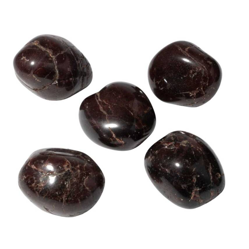 Bordo Granat Lal Doğal Taş Tımbıl El Taşı - 1