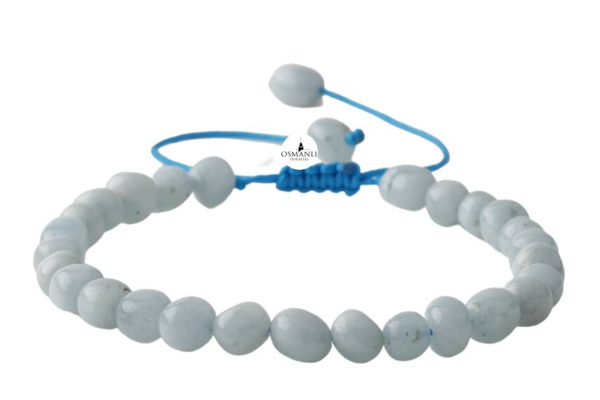 Bordo Granat Lal Natürel Kesim Doğal Taş Bileklik - 1