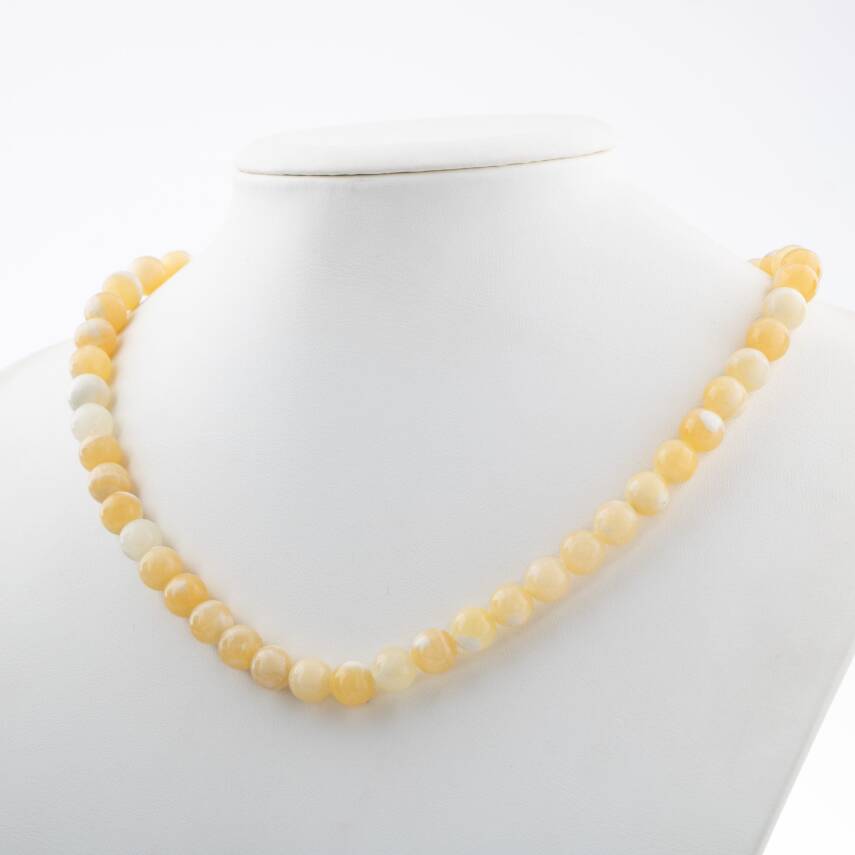 Botswana Akiği 6 mm Dizi Doğal Taş Kolye - 2