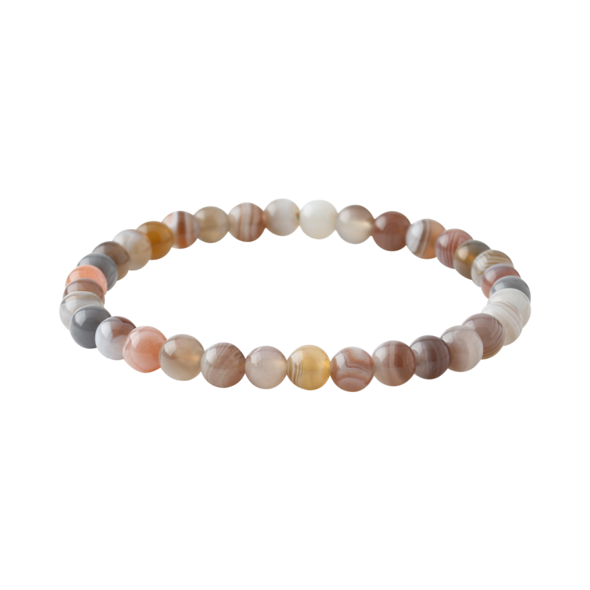 Botswana Akiği 6mm Doğal Taş Bileklik - 2